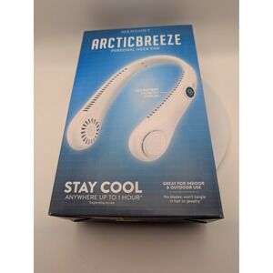 Merkury Arcticbreeze Personal Neck Fan White 3-Speed USB Rechargeable New in Box